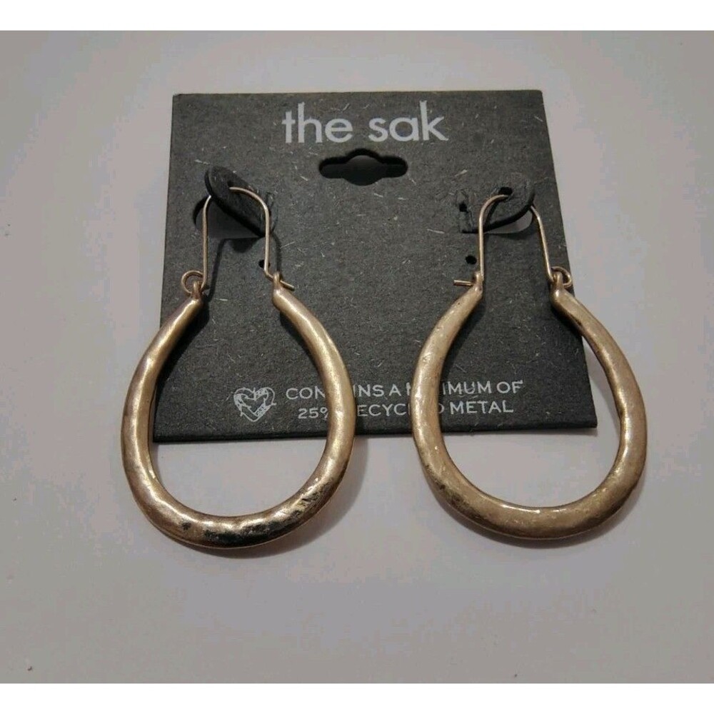 The Sak Gold Tone U-Shape Hoop Earrings MSRP $28